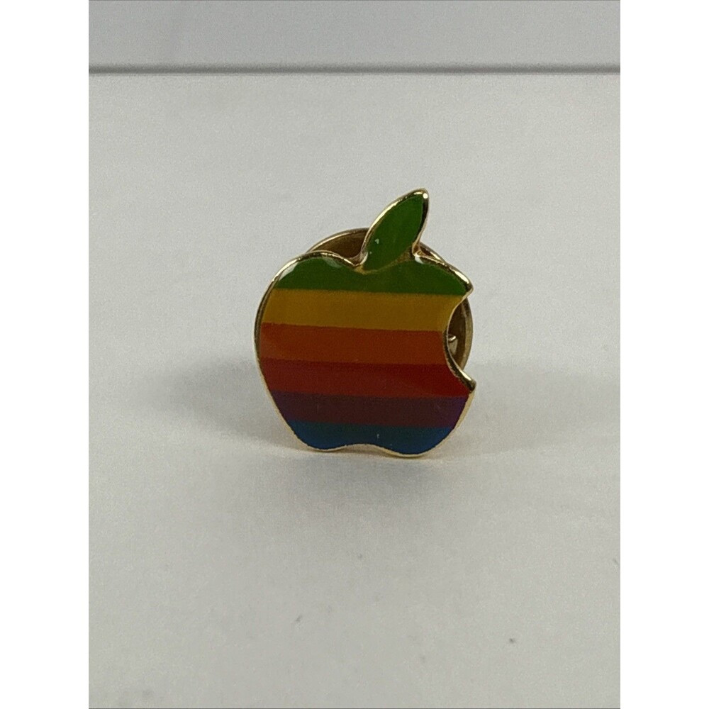 Vintage Apple Collectable: Apple Color Logo Pin